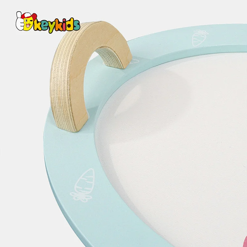 Customize kids role play game wooden kitchen tea set toys with tray W10D502