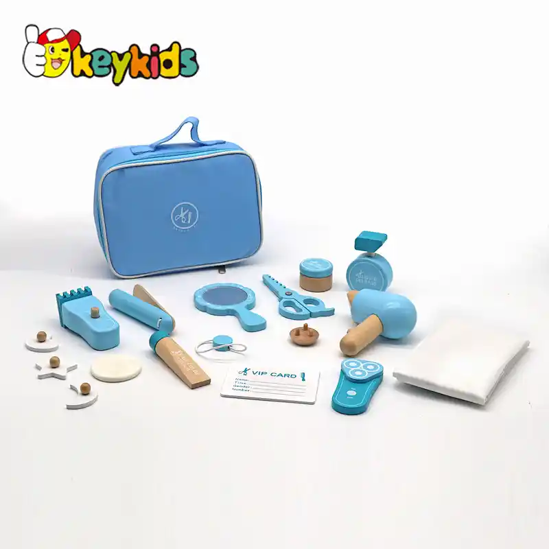 Mini kids pretend play wooden toy hair styling set for sale W10D543