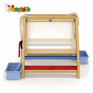 Outdoor large kids washable wooden painting board with water pump W01D253