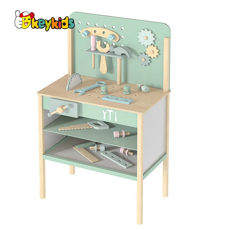Hot Sale Pretend Play Simulation Workbench Wooden Tool Set Toys For Kids W03D217