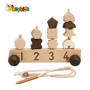 Educational 3D puzzles wooden shape matching toy for kids W13D405