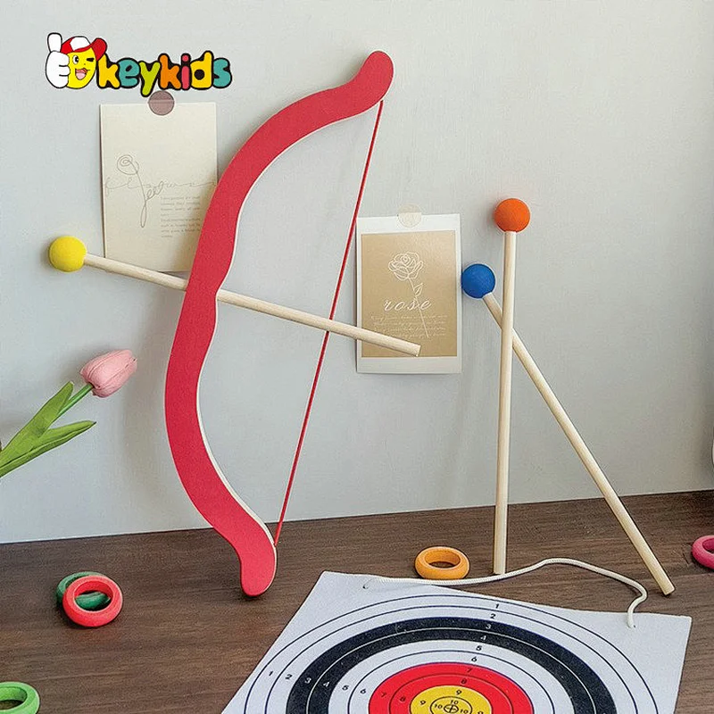 Shooting Game Bow and Arrow Toy Wooden Archery Toy Set for Kids W01C014