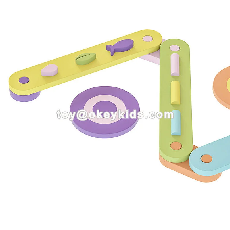 Montessori Indoor Foldable Wooden Balance Beam Stepping Stones For Kids W01D185B