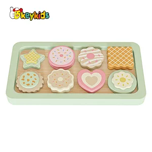 Pretend Cookies And Baking Sheet Wooden Toy Baking Set For Kids Ages 3+ W10B461