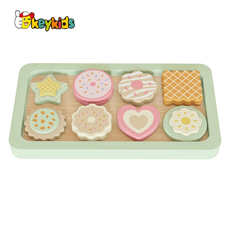 Pretend Cookies And Baking Sheet Wooden Toy Baking Set For Kids Ages 3+ W10B461