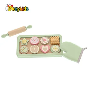 Pretend Cookies And Baking Sheet Wooden Toy Baking Set For Kids Ages 3+ W10B461