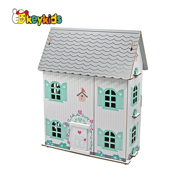 Customize lovely miniature wooden village dollhouse for girls W06A502