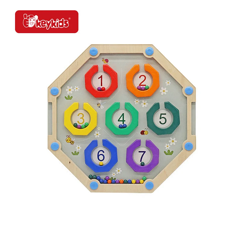 Customize Educational Shape Cognitive Toy Wooden Clock Puzzle For Kids W14K069