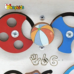 Early learning educational wooden activity board house for children W12D431