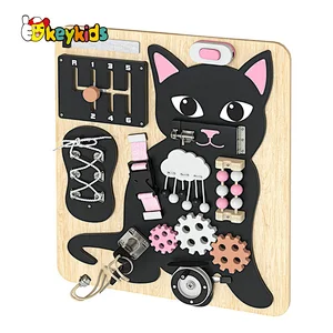Customize Montessori toys wooden light switch busy board for Kids W12D441