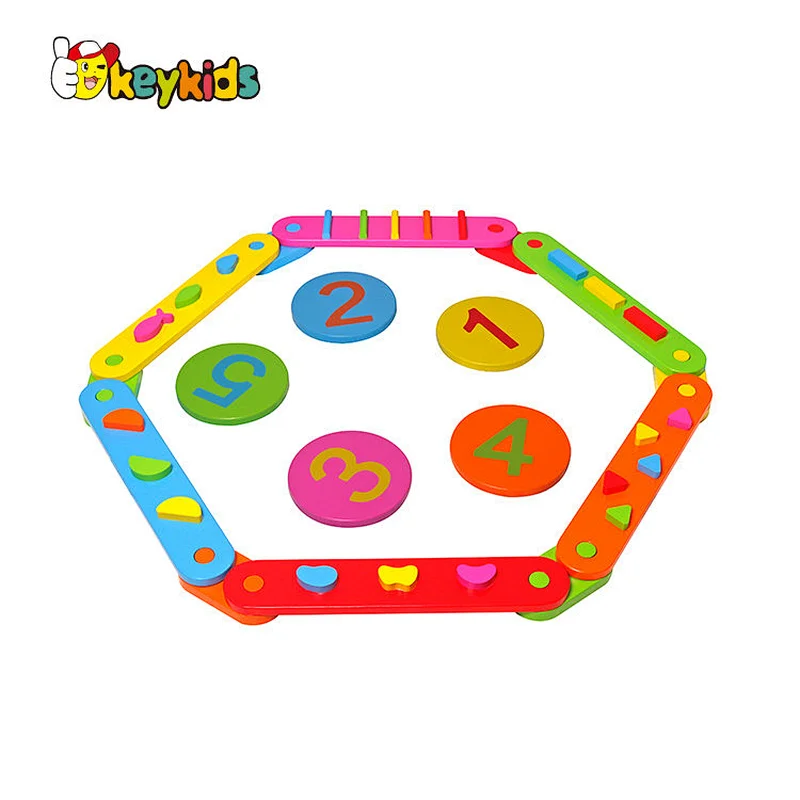 Kids Sensory Integration Educational Toy Colorful Wooden Balance Beam Set W01D185