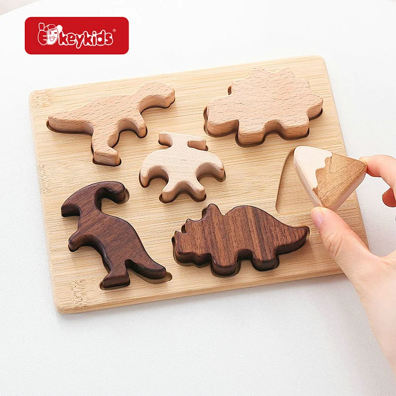 Hot Sale Early Educational Toy 11 Pcs Wooden Tree Stacking Blocks For Kids W13D414