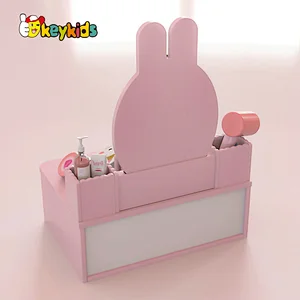 New hottest pink princess vanity wooden makeup table toy for girls W10D577