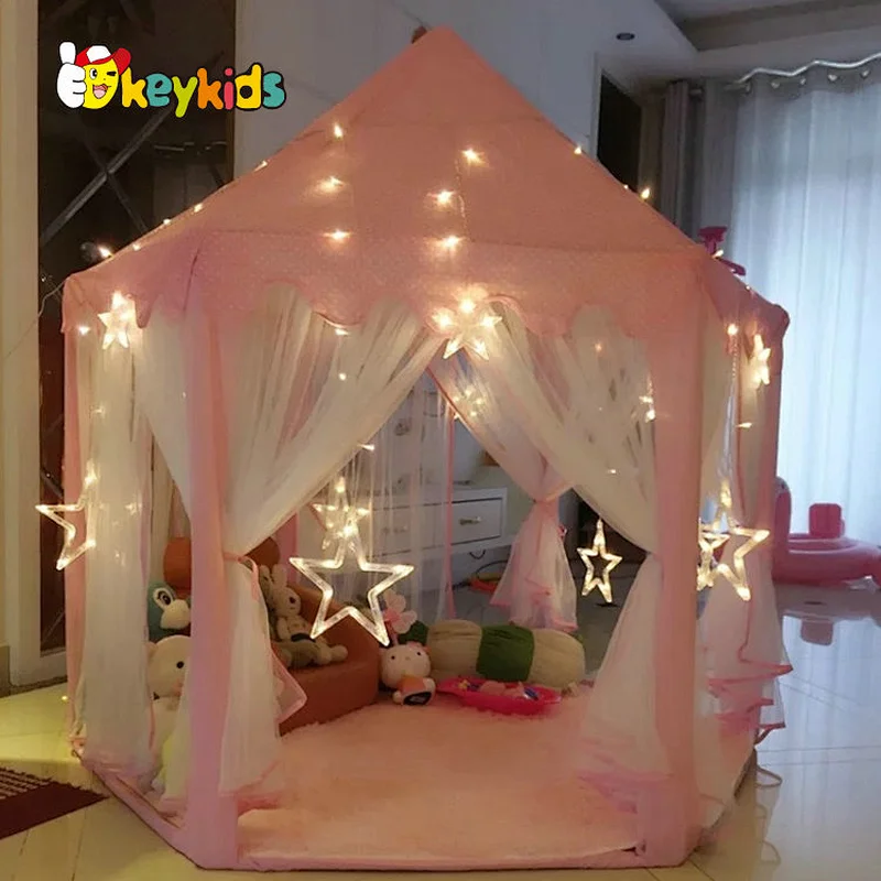 wholesale cheap princess castle toy tent with led light W08L097