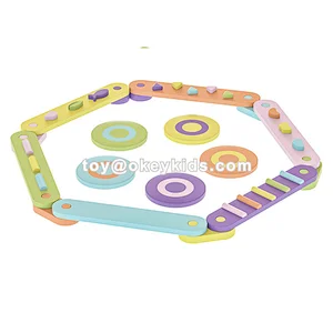 Montessori Indoor Foldable Wooden Balance Beam Stepping Stones For Kids W01D185B