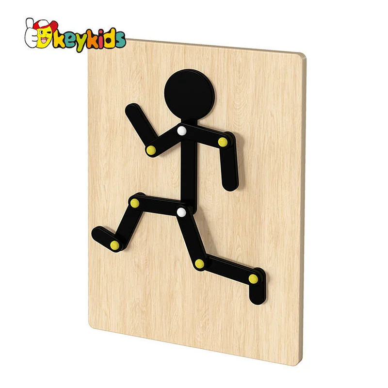 Montessori diy wooden man puzzle game for 3Y+ W14D288