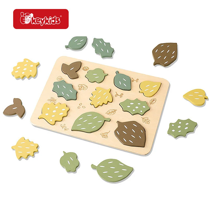 Customize Early Educational Wooden Forest Animal Puzzle Board Toy For Kids W14A375