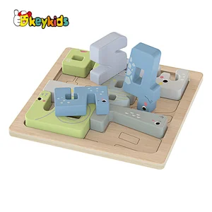Popular Preschool Educational Cartoon 3D Wooden Number Puzzle Toy For Kids W14A373