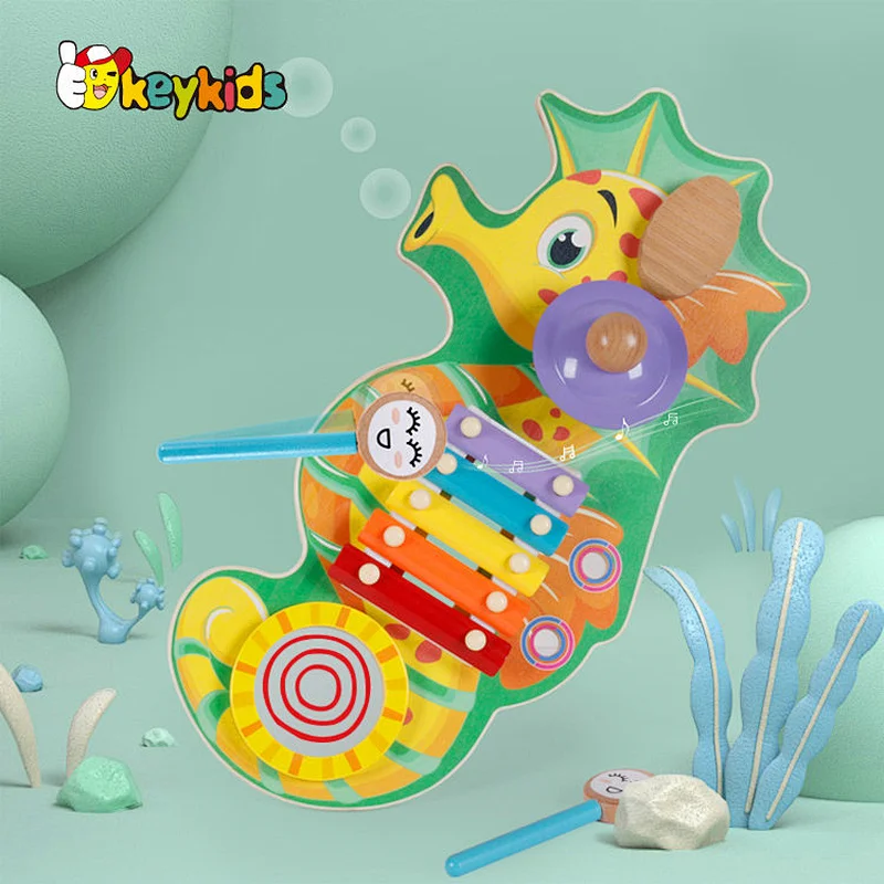 New arrived children educational play wooden music toy set with xylophone W07C098