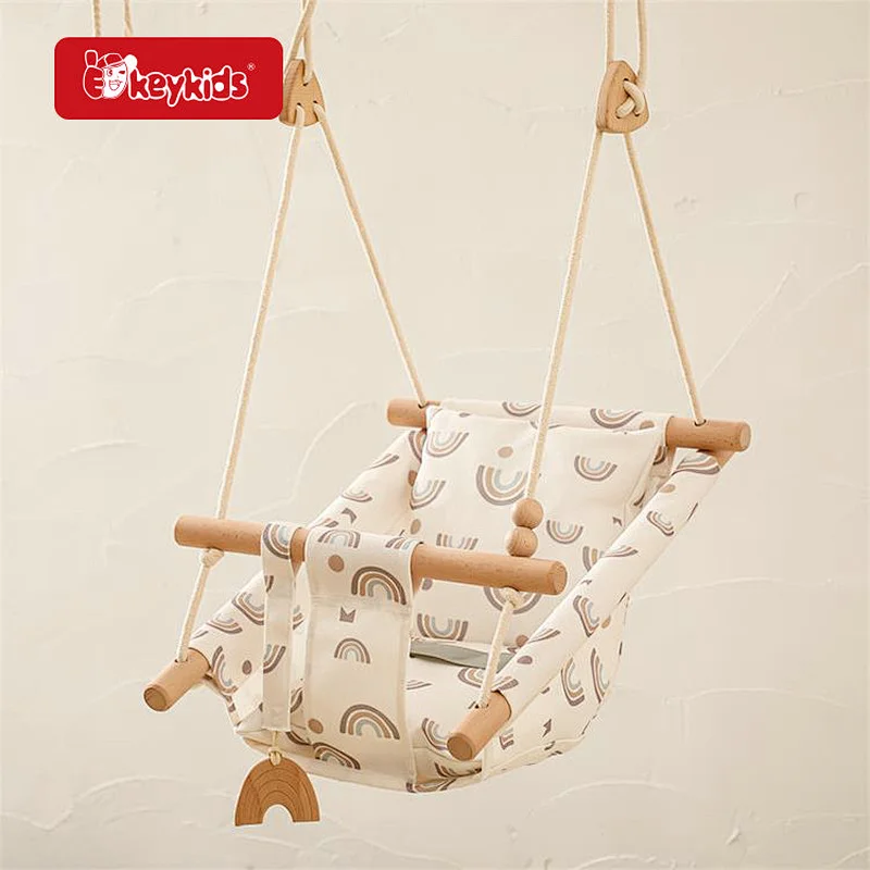 New Design Indoor Outdoor Nursery Canvas Hanging Swing Chair For Baby W01D267