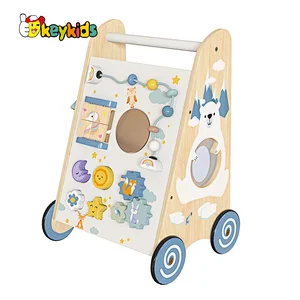 Wholesale Educational Activity Play Wooden Push Along Walker Toy For Baby W16E212