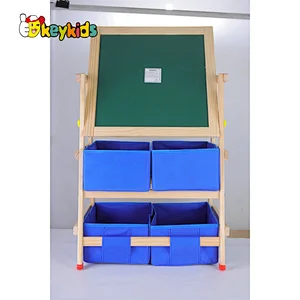 Kids and toddlers double-sided wooden whiteboard with accessories W12B237