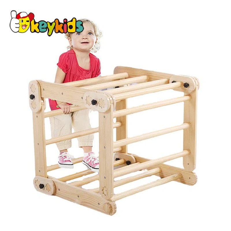 Professional factory baby indoor wooden swing sets with safety belt W01F061