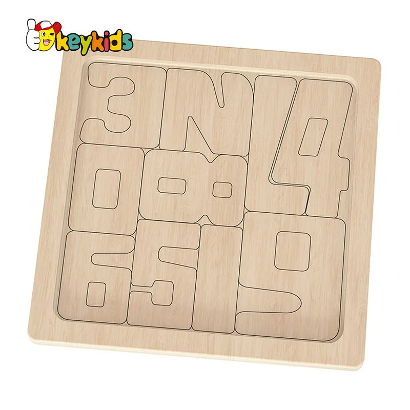 Popular Preschool Educational Cartoon 3D Wooden Number Puzzle Toy For Kids W14A373