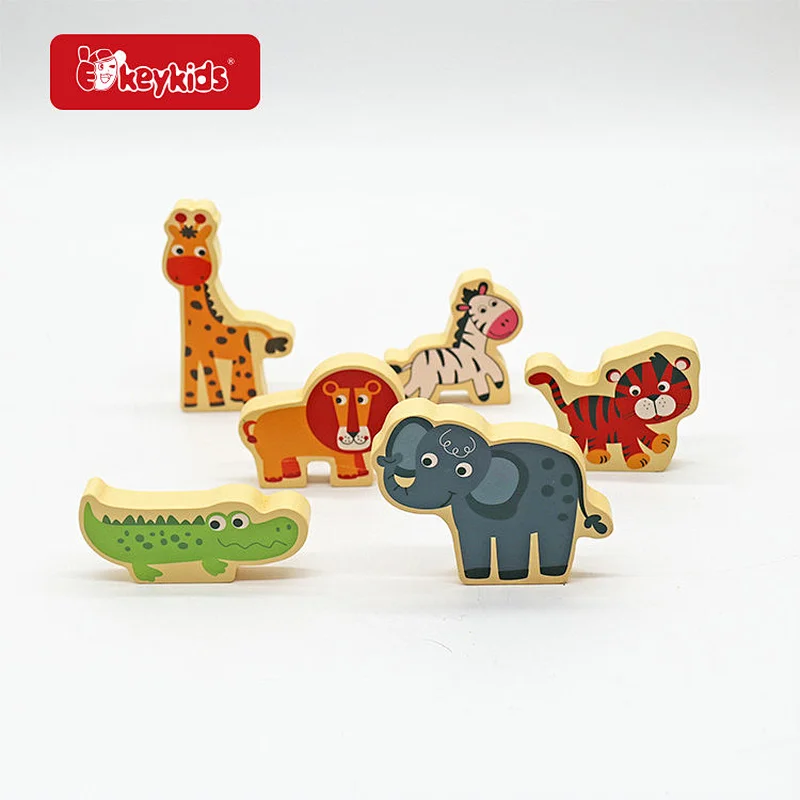 Wholesale Early Educational Wooden Animal Shape Sorteing Truck Toy For Kids W04A609