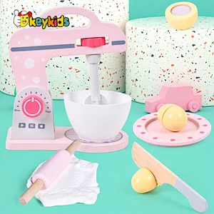New arrivals simulation play wooden food mixer toy for kids W10D525