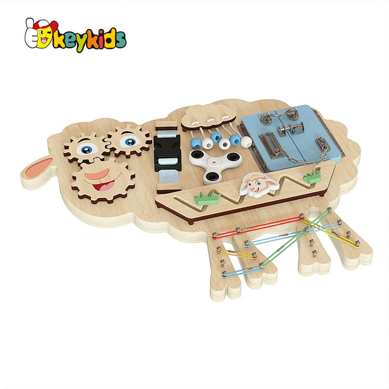Handmade montessori toddler wooden activity board toys for early learning W12D438