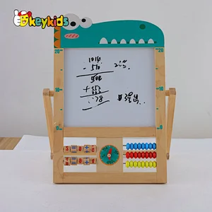 Educational drawing board wooden magnetic alphabet board for kids W12B231