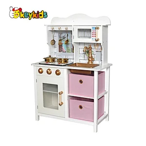 Simulation Role Playing Game Wooden Play Kitchen Set For Children W10C698B
