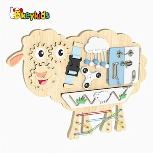 Handmade montessori toddler wooden activity board toys for early learning W12D438
