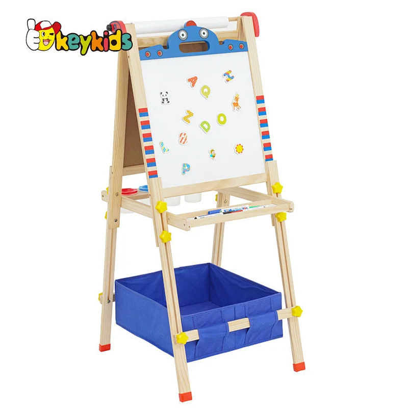 Preschool erasable magnetic wooden sketch board toy for kids W12B240