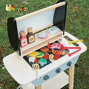 wholesale large play bbq wooden grill toy for children W10D629