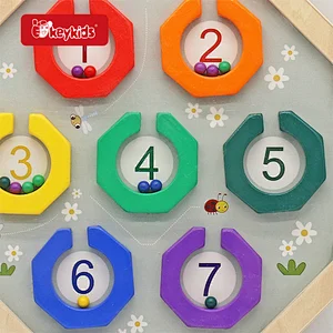 New Design Color Number Cognitive Toy Wooden Magnetic Maze Board For Kids W01A547