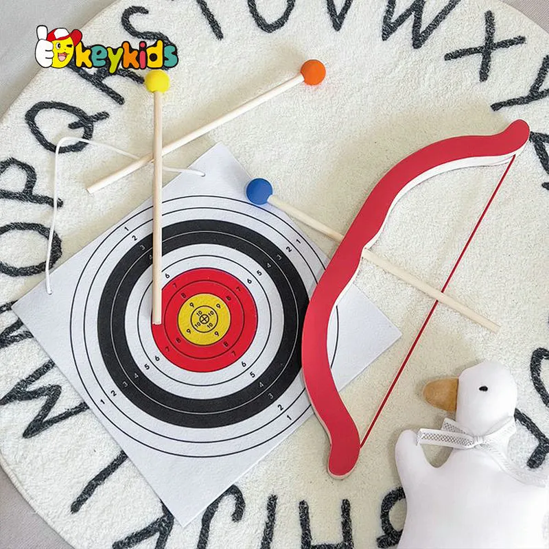 Shooting Game Bow and Arrow Toy Wooden Archery Toy Set for Kids W01C014