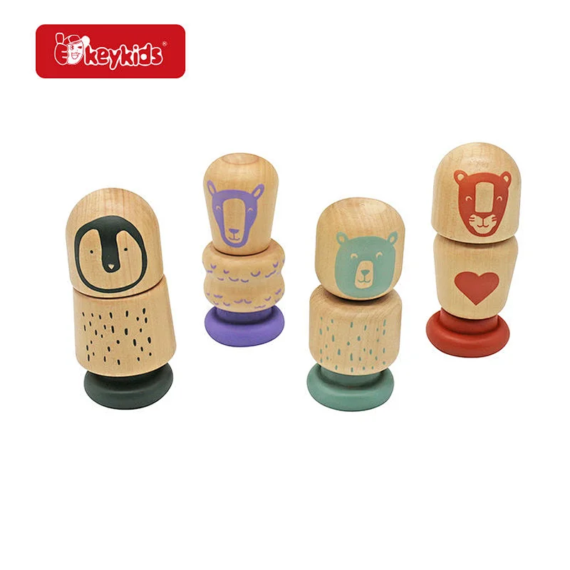 Intelligence Assembly Building Blocks Wooden Nut Combination Toy For Kids W03C056