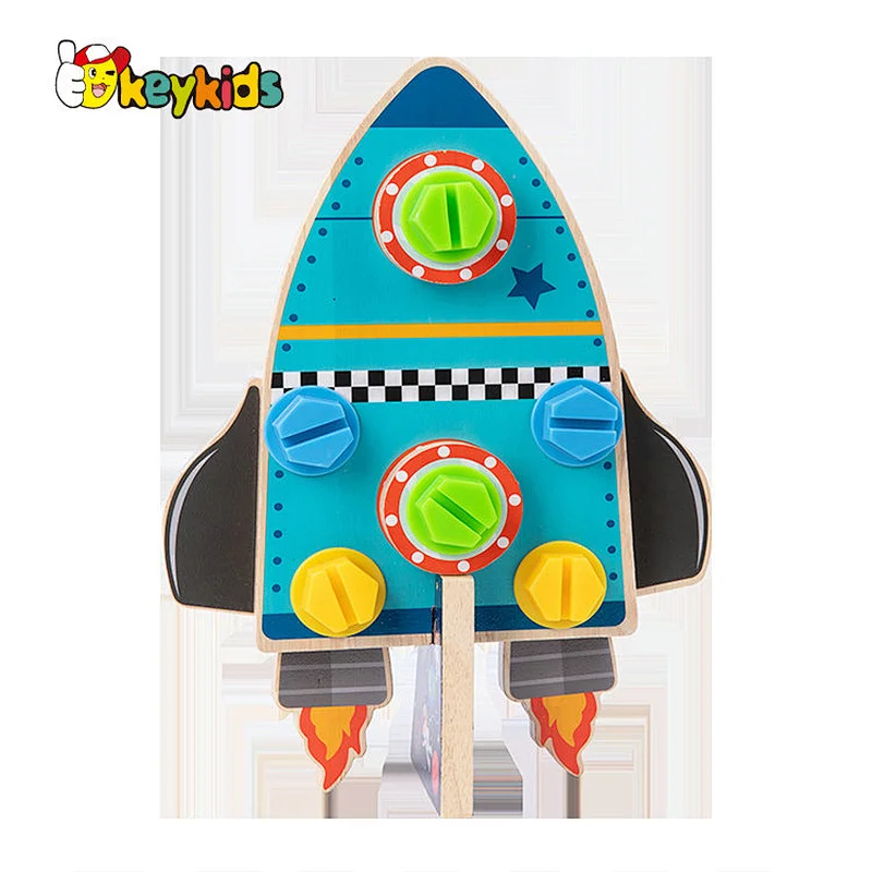 Montessori sensory learning activity tool wooden screwdriver toy for kids W03C052