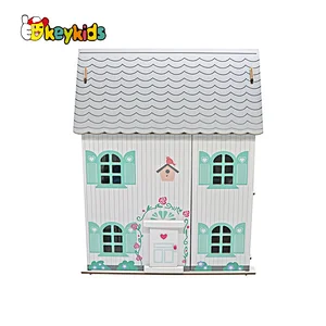 Customize lovely miniature wooden village dollhouse for girls W06A502