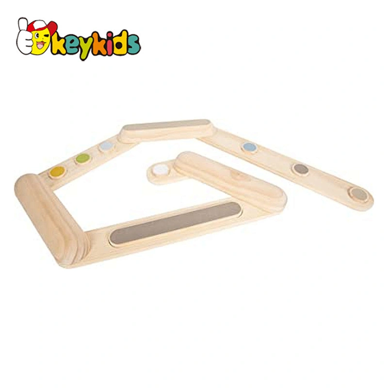 Professional factory baby indoor wooden swing sets with safety belt W01F061