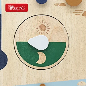 Early Learning Toy Wall-mounted Wooden Weather Calendar Board For Kids W09F035