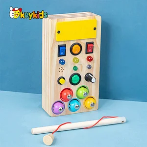 Educational learning sensory light up button switch board toy for kids W12D457
