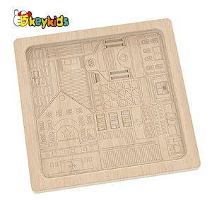 Factory Direct Early Learning Jigsaw 3D Wooden Puzzle Block Toy For Kids W14A374