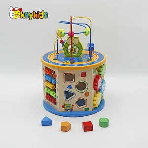New Hottest educational toys Wooden Activity Cube for Children Ages 1 and up W11B153