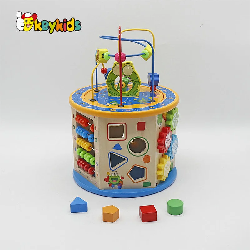 New Hottest educational toys Wooden Activity Cube for Children Ages 1 and up W11B153