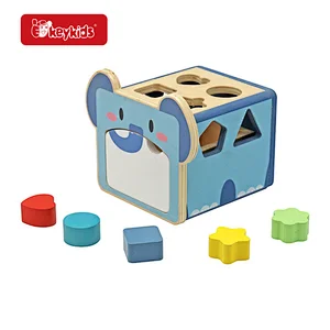 Montessori Educational Activity Toy Wooden Shape Sorting Box For Kids W12D491