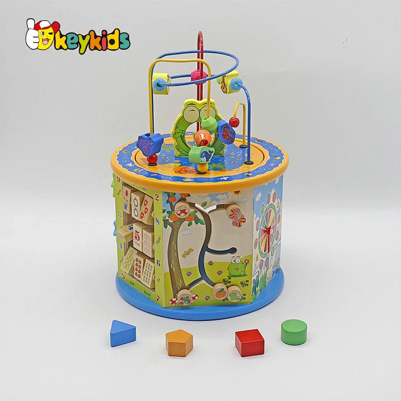 New Hottest educational toys Wooden Activity Cube for Children Ages 1 and up W11B153