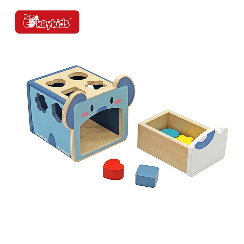 Montessori Educational Activity Toy Wooden Shape Sorting Box For Kids ...
